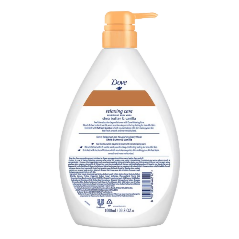 Dove Body Wash - Relaxing Care Shea Butter & Vanilla Nourishing | Grocsy