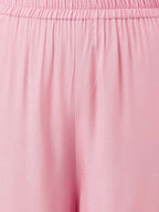 Joban Fashion Pink Rayon and Embroidered Work Straight Kurta Bottom Set | Grocsy