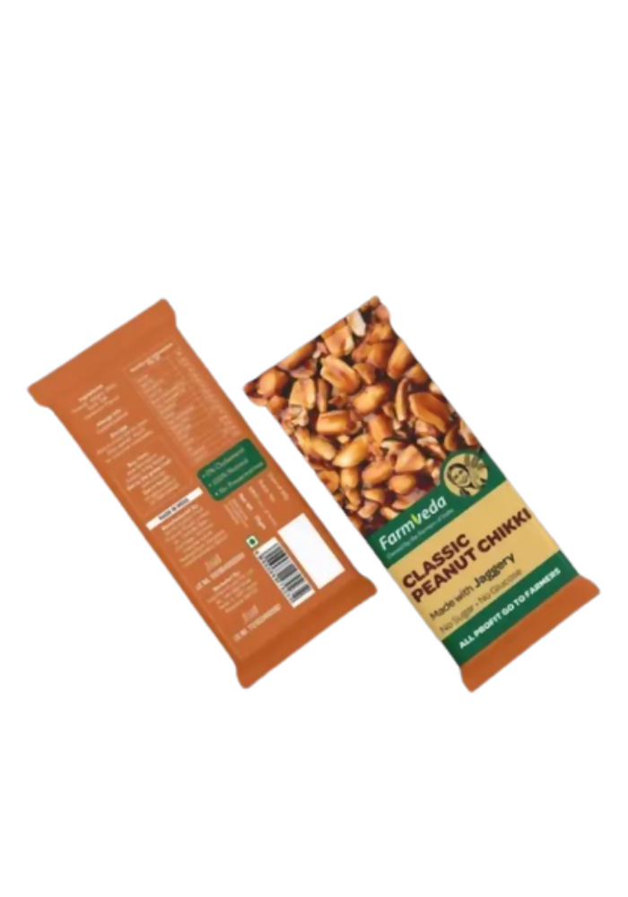 Farmveda Classic Peanut Chikki-Made With Jaggery | Grocsy