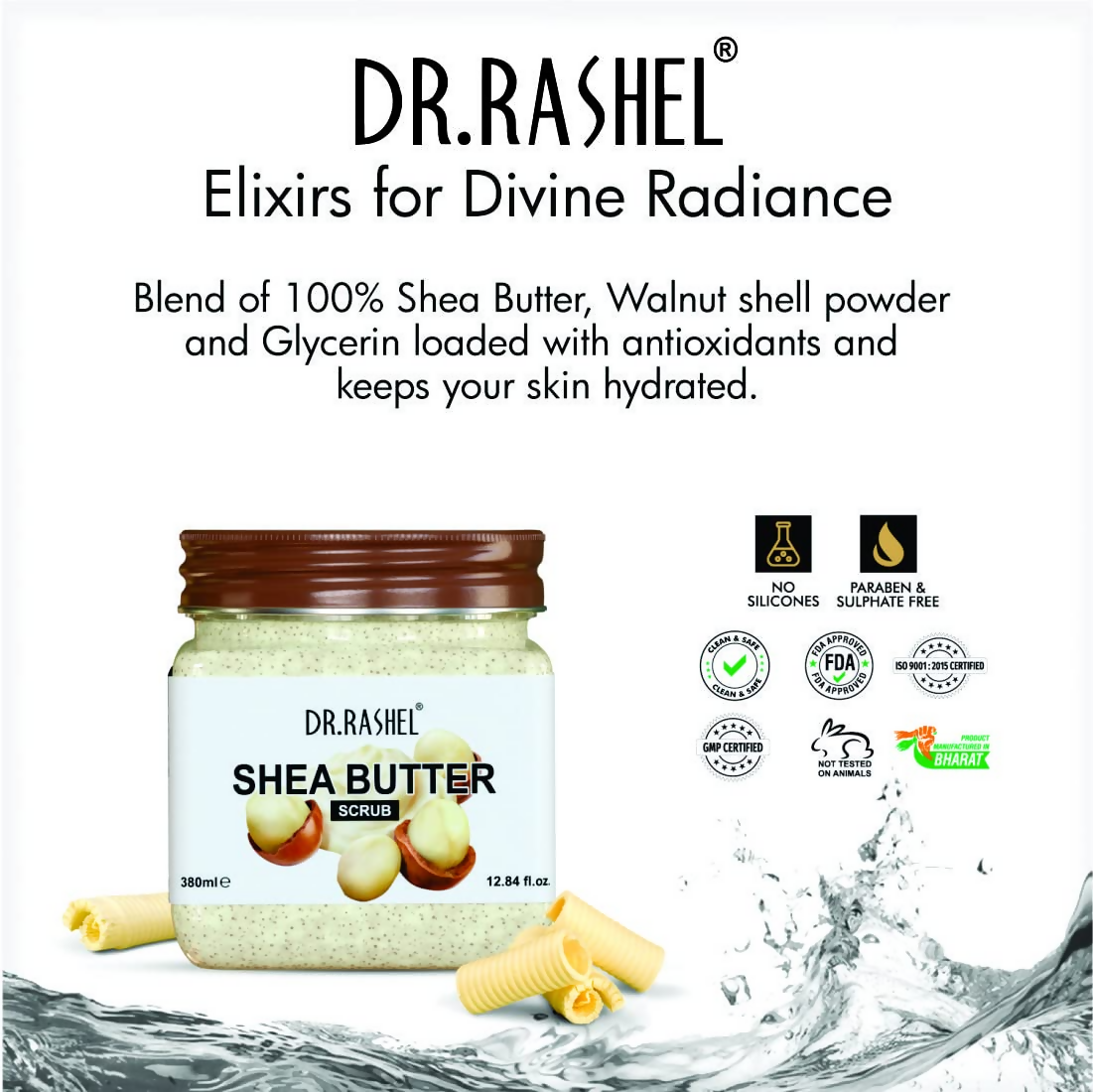 Dr.Rashel Shea Butter Scrub For Face And Body | Grocsy