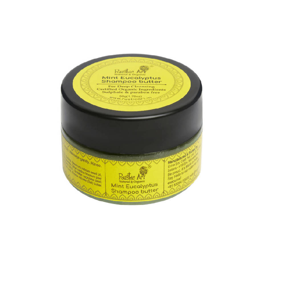 Rustic Art Mint Eucalyptus Shampoo Butter | Grocsy