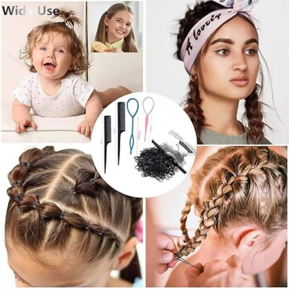 Bronson Professional Rubber Band Soft & Smooth Basic Everyday Wear Thin Elastics Stretchy Hair Tie | Grocsy