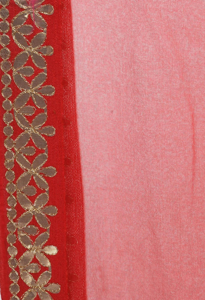 Mominos Fashion Red Orgenza Gotta Patti Dupatta | Grocsy