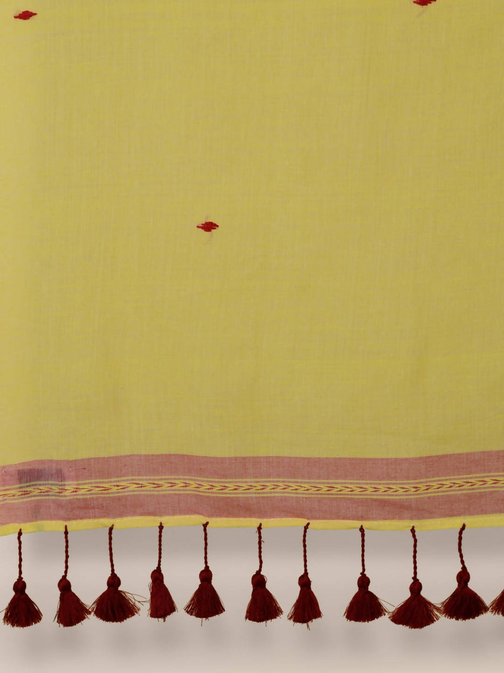 Suta Yellow Maroon Pure Cotton Saree | Grocsy