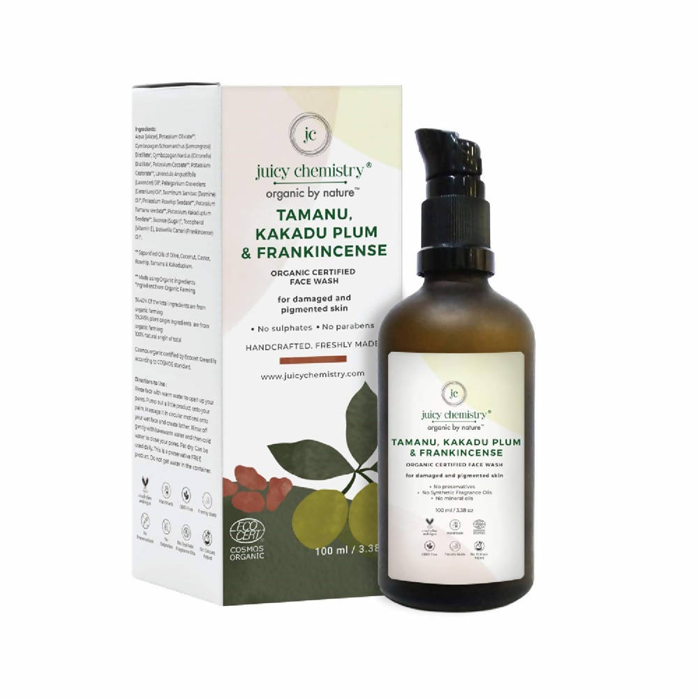 Juicy Chemistry Kakadu Plum & Frankincense Face Wash For Damaged | Grocsy