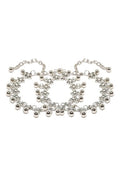 Mominos Fashion Kamal Johar Oxidised Silver Adjustable Anklets | Grocsy