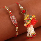 Capsule Rakhi & Pearl Lumba Set | Grocsy