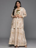 Ahalyaa Women's Traditional Wear Co-ords - Tan | Grocsy