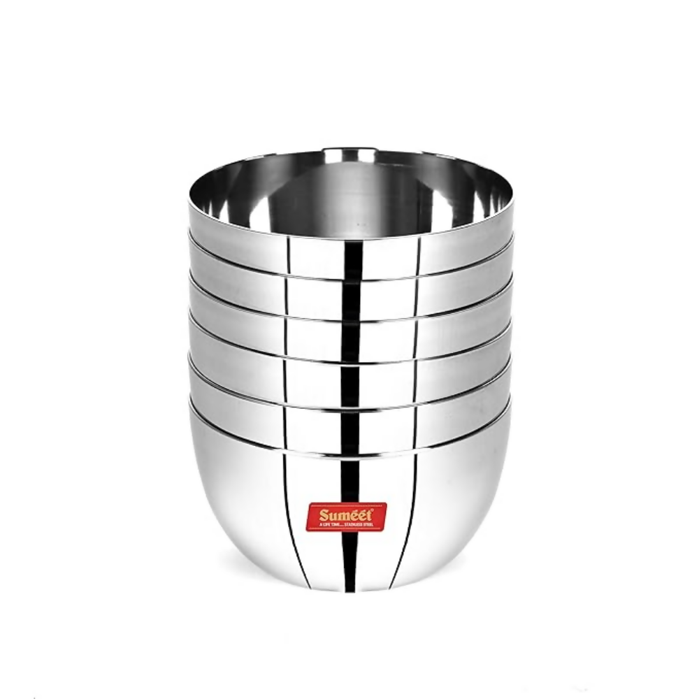 Sumeet Stainless Steel SoLid Apple Bowl | Grocsy