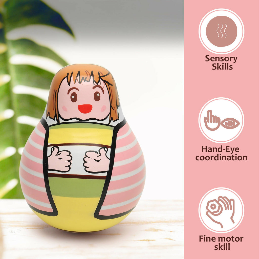 Matoyi Wooden Roly Poly (Doll) For Kids | Grocsy