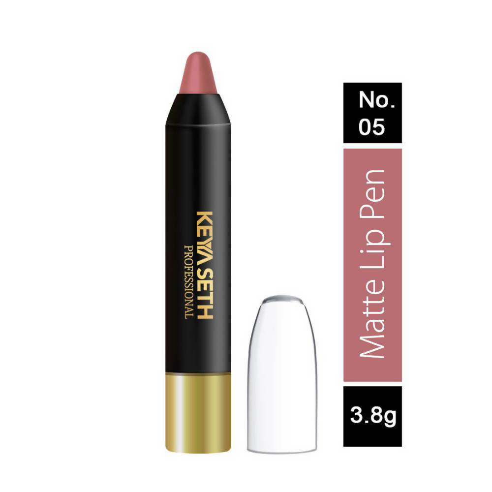 Keya Seth Aromatherapy Professional Matte Lip Pen - Dark Nude Pink | Grocsy