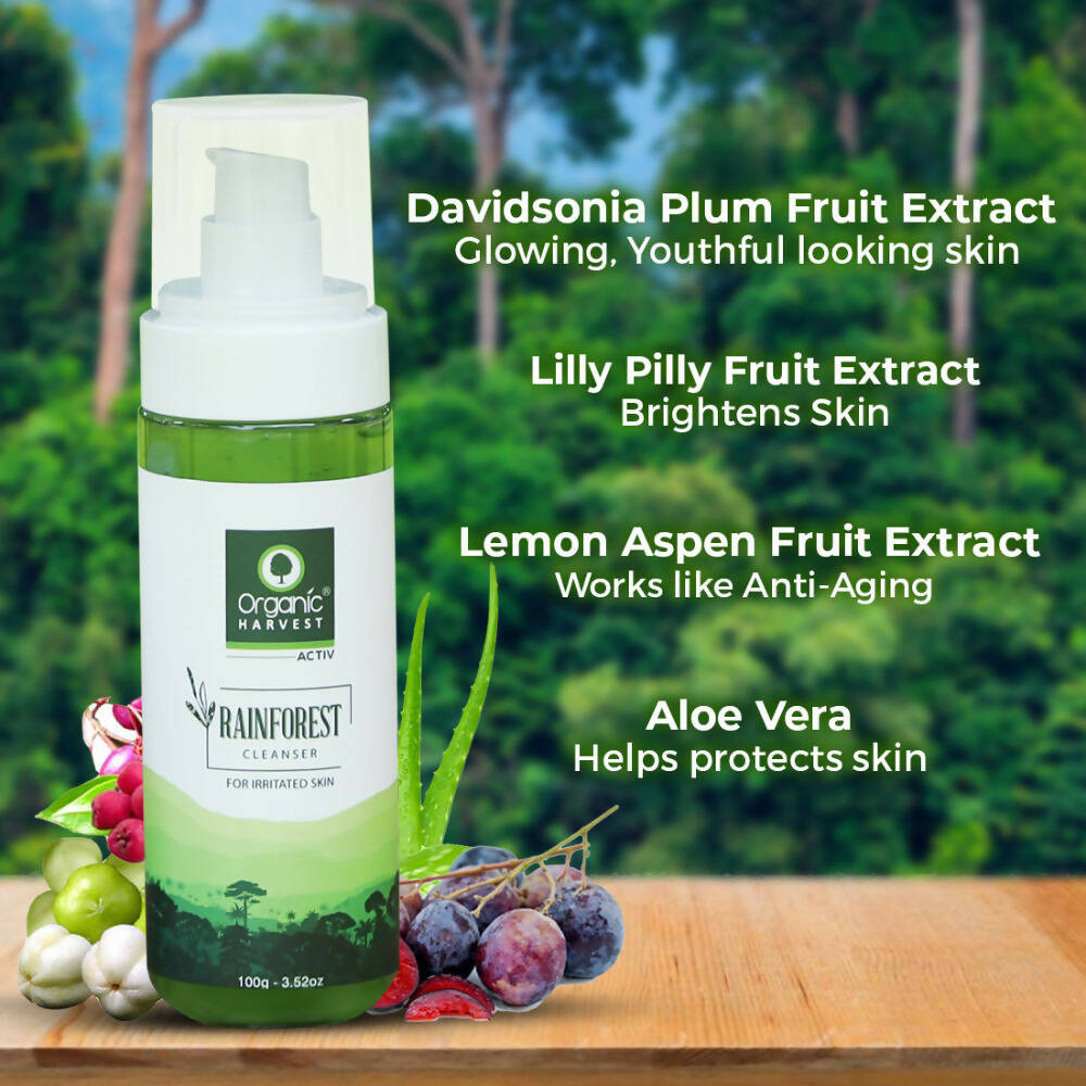 Organic Harvest Rainforest Cleanser For Irritated Skin | Grocsy