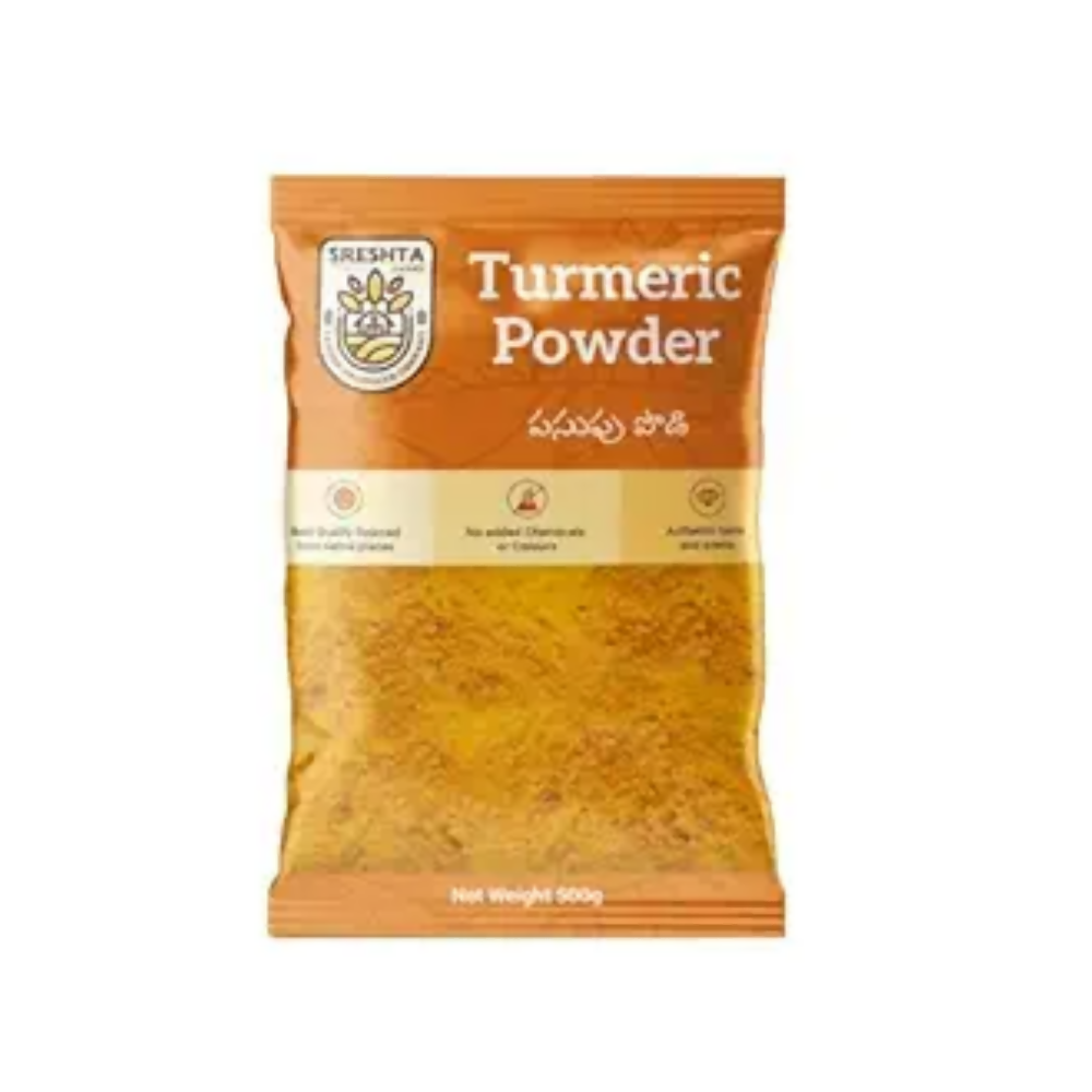 Sreshta Farms Organic Turmeric Powder (Pasupu Podi) | Grocsy