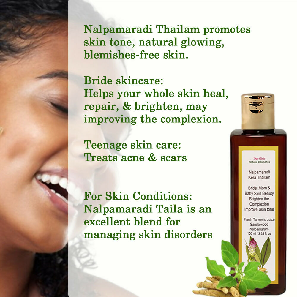 DevElixir Nalpamaradi Kera Thailam Skin Bright & Even Tone | Grocsy
