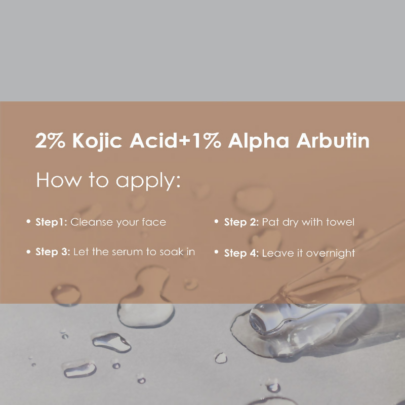 The Body Temple 2% Kojic Acid + 1% Alpha Arbutin Face Serum | Grocsy
