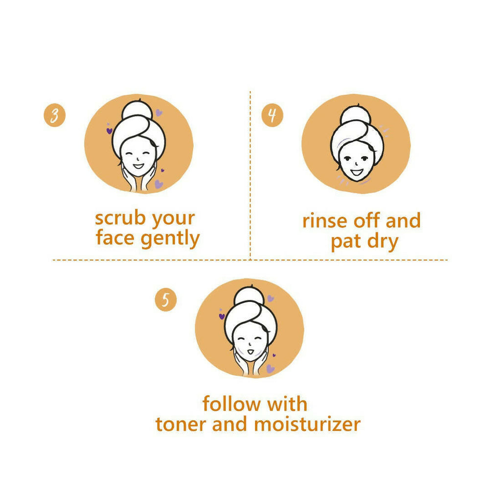 Plum Chamomile & White Tea Brighten-Up Face Scrub | Grocsy