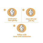 Plum Chamomile & White Tea Brighten-Up Face Scrub | Grocsy