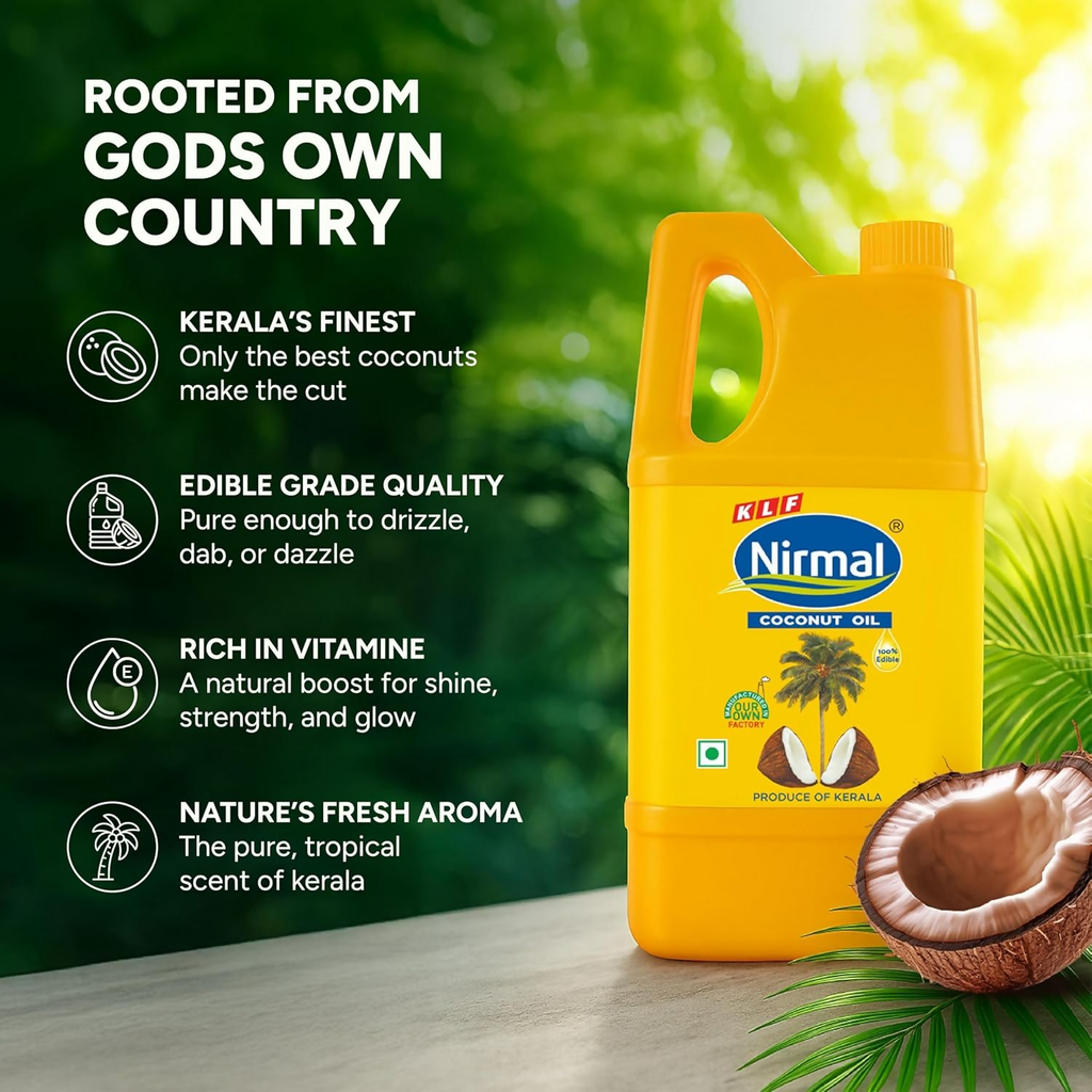 KLF Nirmal 100% Pure Coconut Oil | Grocsy