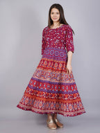 Vamika Multicolor Cotton Printed Party/Casual Wear Kurti (GAM13K) | Grocsy