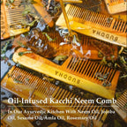 Buddha Natural Baby Comb with Handle - Kacchi Neem Wood | Grocsy