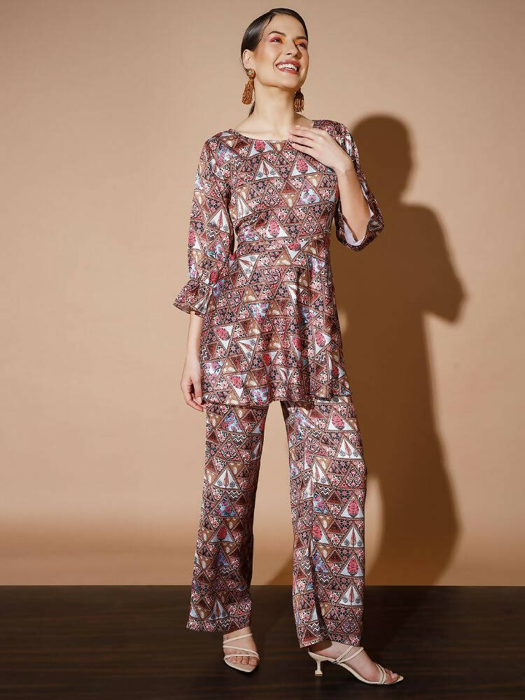 Myshka Women Multi Printed Co-Ords | Grocsy