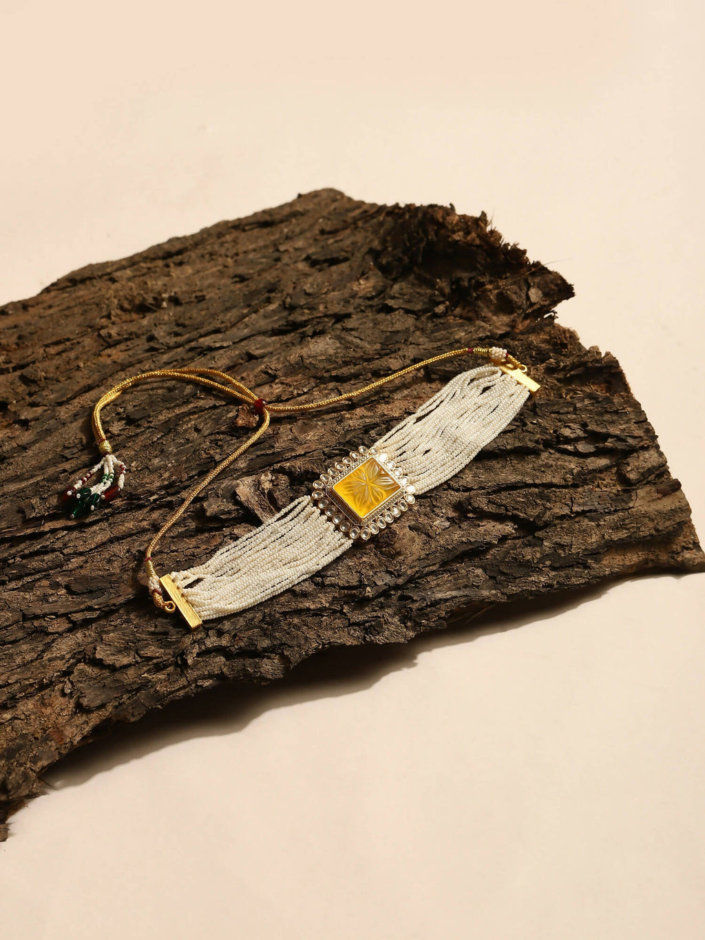 Women's Gold-Polished Necklace - Ruby Raang | Grocsy