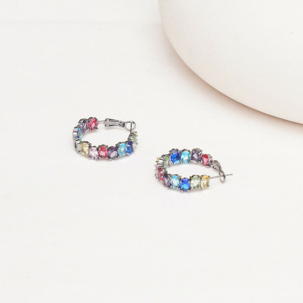 Multi Loops Silver Plated- Ruby Raang | Grocsy