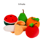 Nesta Toys Crochet Fruits & Vegetable Toys, Play Food for Kids (10 Pcs) | Grocsy