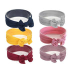 Snowie Soft Turban Knotted Cotton Headbands For Baby Girls Multicolor | Grocsy