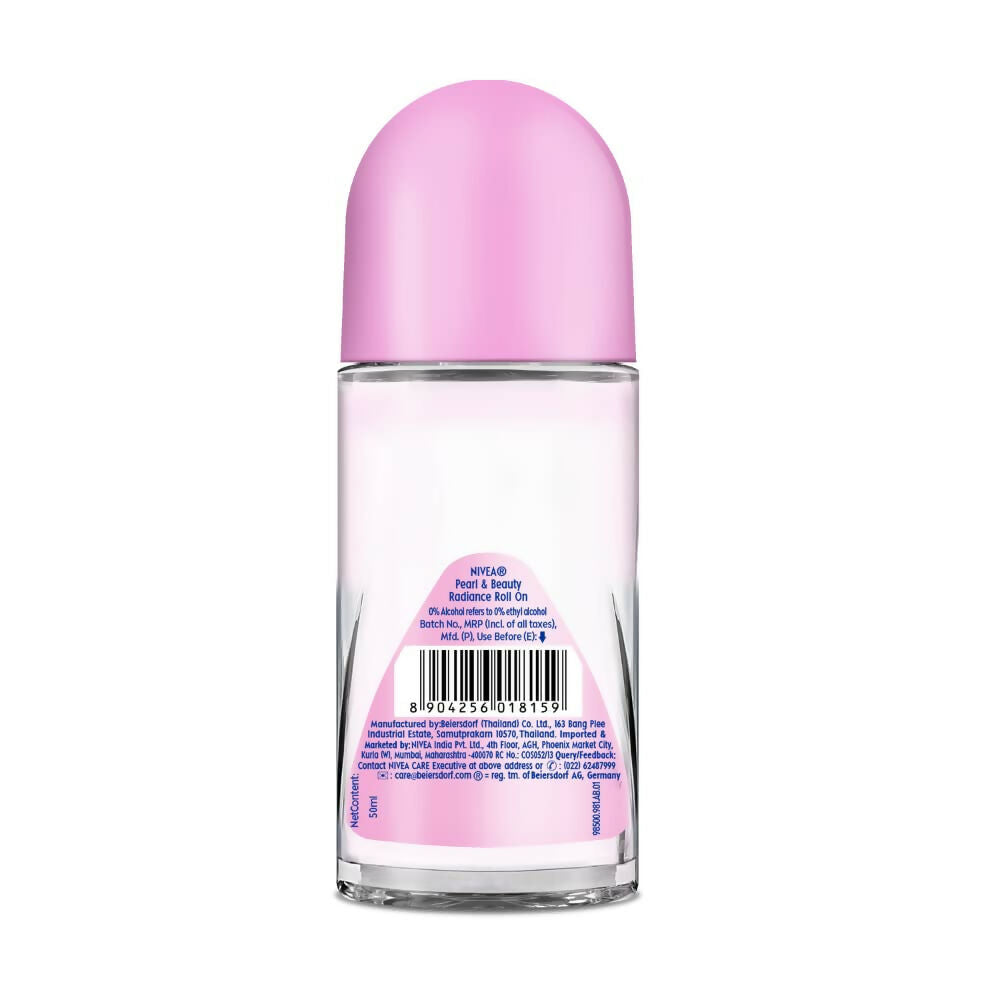 Nivea Deodorant Roll On Pearl & Beauty Radiance For Eventoned Smooth & Beautiful Underarms | Grocsy