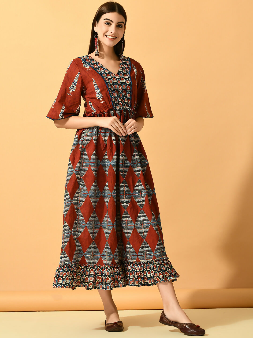 Myshka Women's Multi Fit and Flare Party Dress | Grocsy