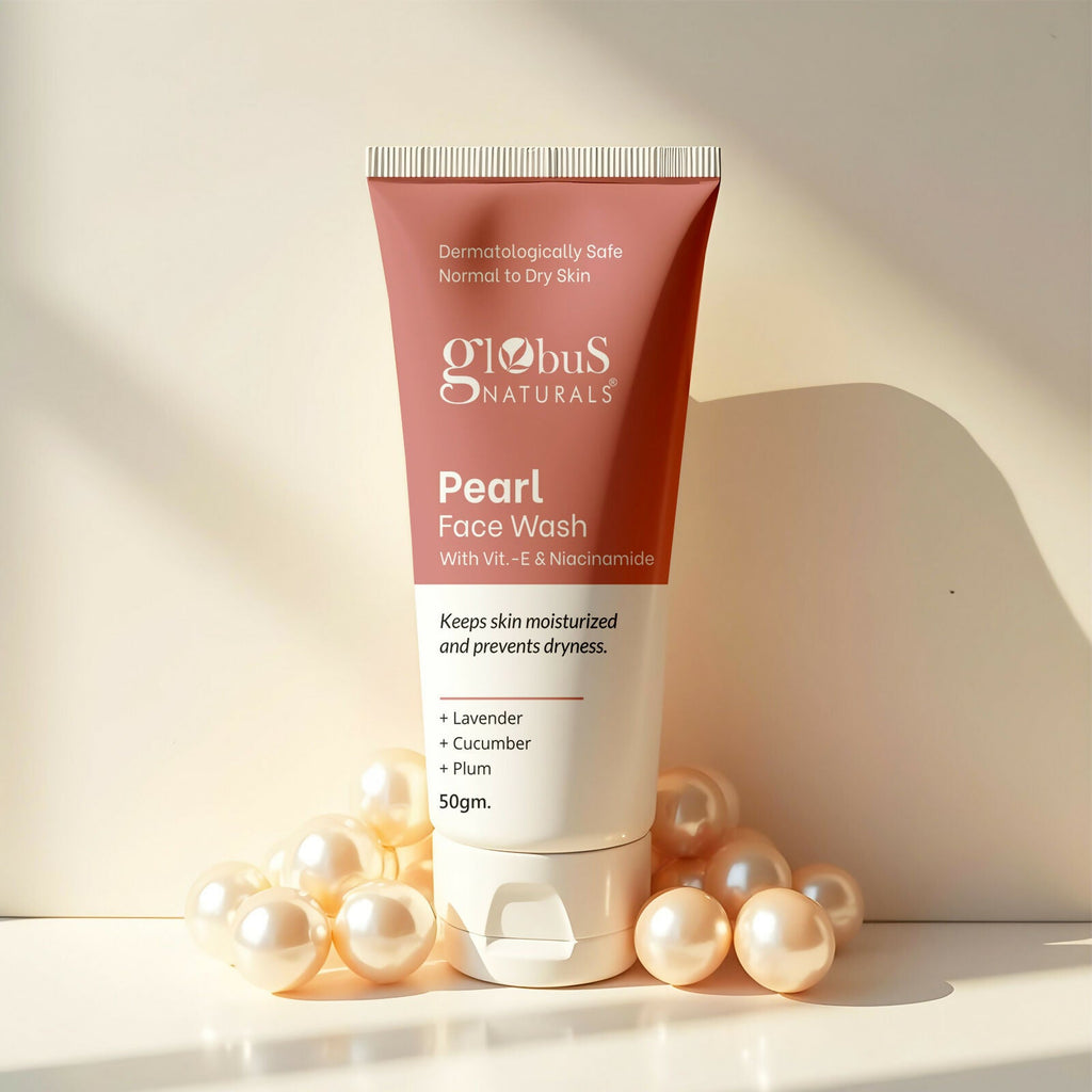 Globus Naturals Pearl Face Wash with Vitamin-E & Niacinamide | Grocsy
