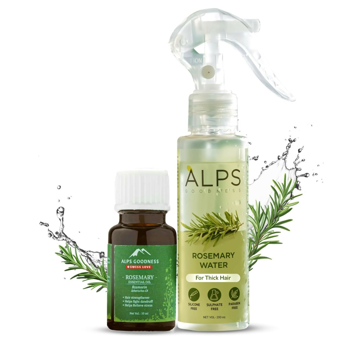 Alps Goodness Rosemary Haircare Power Duo with Rosemary Water & Rosemary Essential Oil | Grocsy