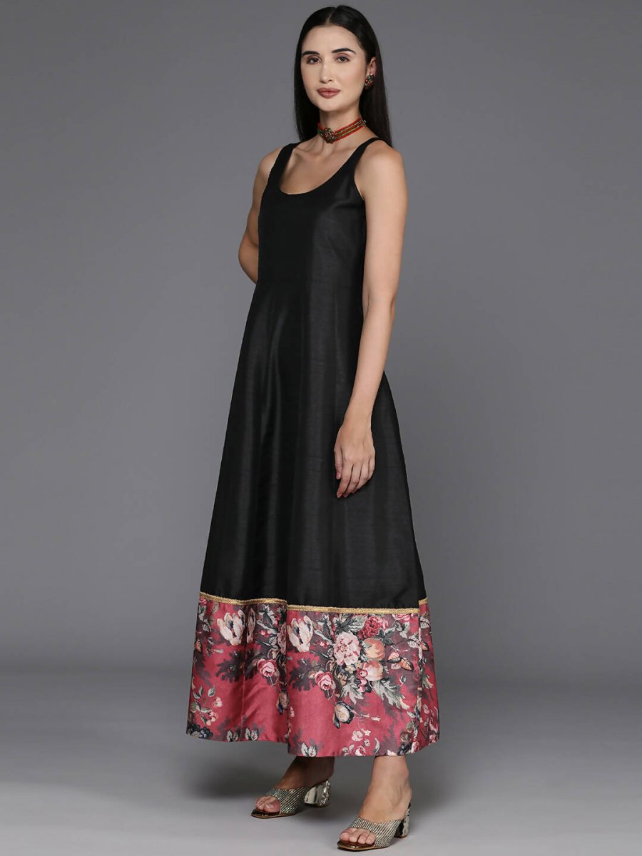 Ahalyaa Women's Traditional wear Ethnic Dress - Black | Grocsy