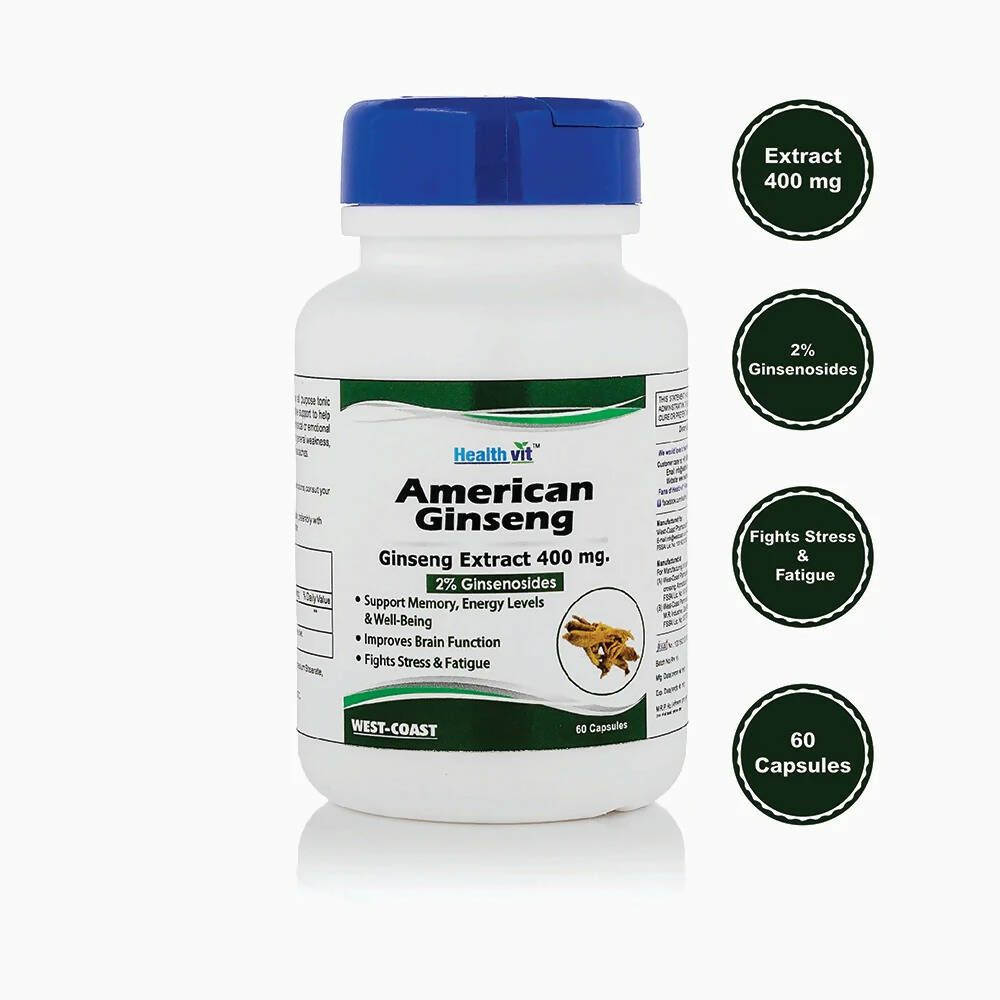 Healthvit American Ginseng Capsules | Grocsy