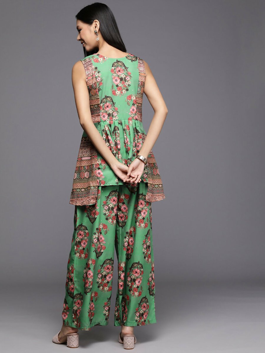 Ahalyaa Women's Traditional Wear Co-ods - Green | Grocsy