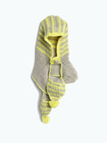 Chutput Kids Woollen Hand Knitted Striped Design Cap - Grey | Grocsy