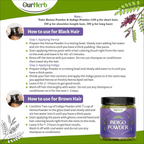 OurHerb Pure & Organic Indigo Leaves Powder For Black Hair Colour | Grocsy