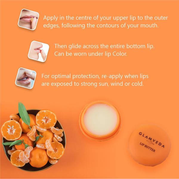 Glamveda Mandarin Lip Balm | Grocsy