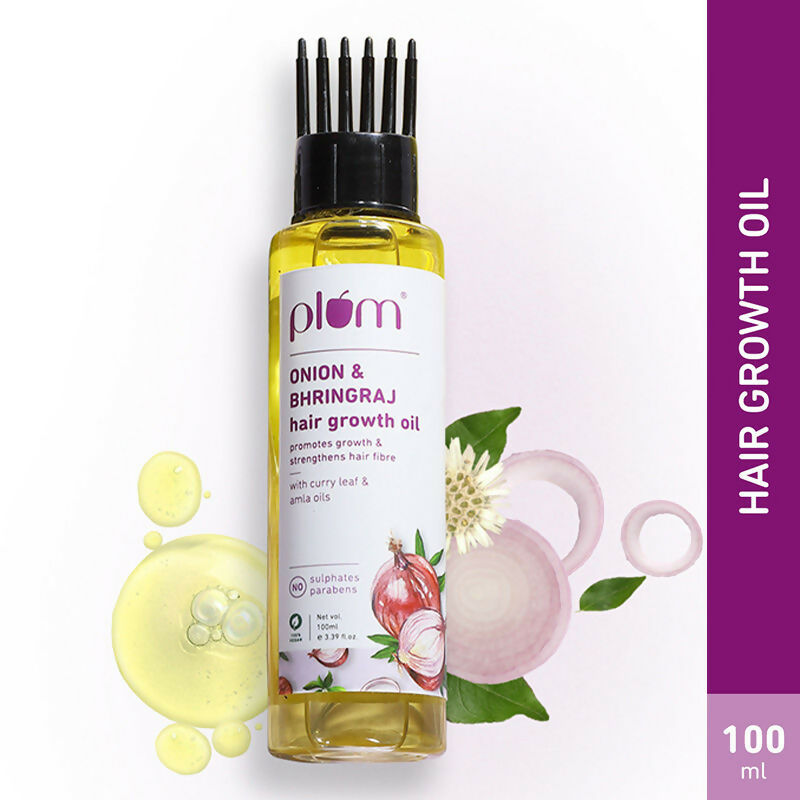 Plum Onion Hair Growth Oil For Hair Fall Control With Bhringraj Oil | Grocsy