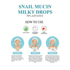 Love Earth Snail Mucin Milky Drops Face Serum | Grocsy