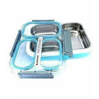 Leak Proof Grid BPA Free 3 Compartments Lunch Box | Grocsy