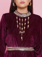 Joban Fashion Wine Drape Kurta and Pant | Grocsy