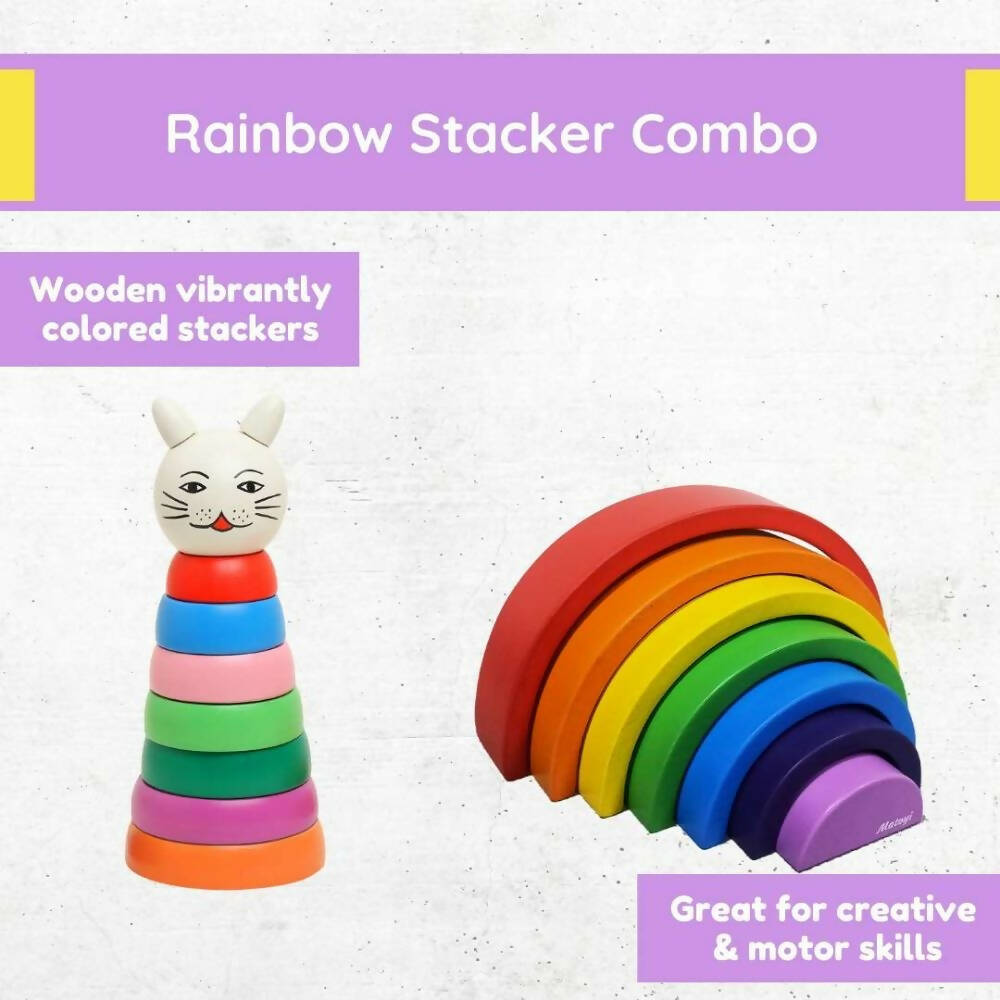 Matoyi Cat Stacker & Rainbow Stacker Combo | Grocsy