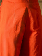 Indo Era Bandhani Embroidered Empire Sequined A-Line Pure Cotton Kurta With Trousers | Grocsy