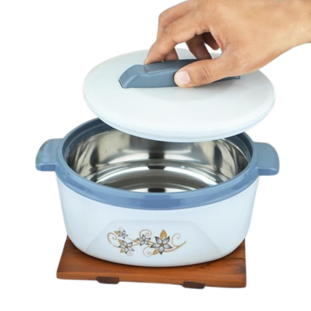 ramila Brand Insulated Inner Steel Casserole for Roti - White | Grocsy