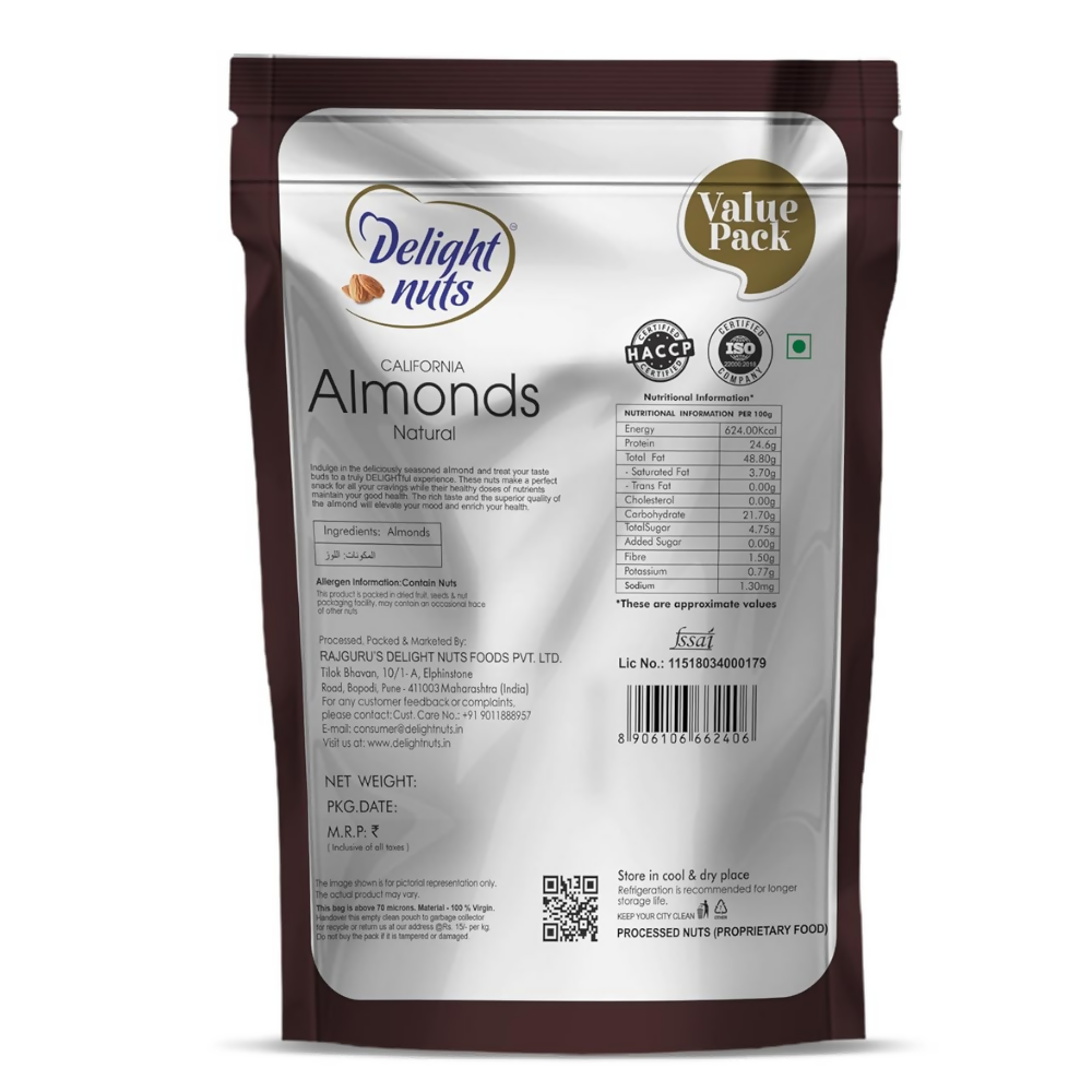 Delight nuts California Almonds Natural | Grocsy