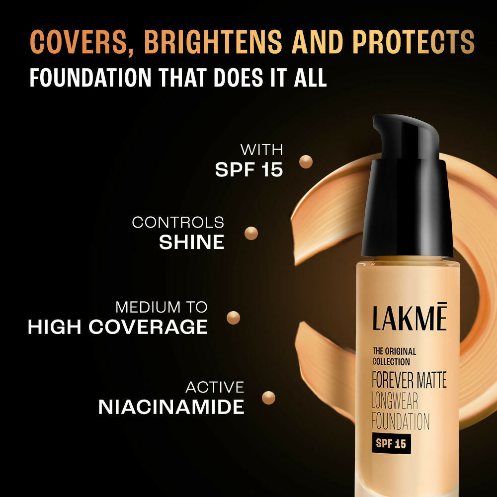 Lakme Forever Matte Longwear Foundation - Cool Ivory | Grocsy