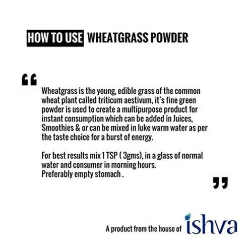 Ishva Wheatgrass Powder | Grocsy