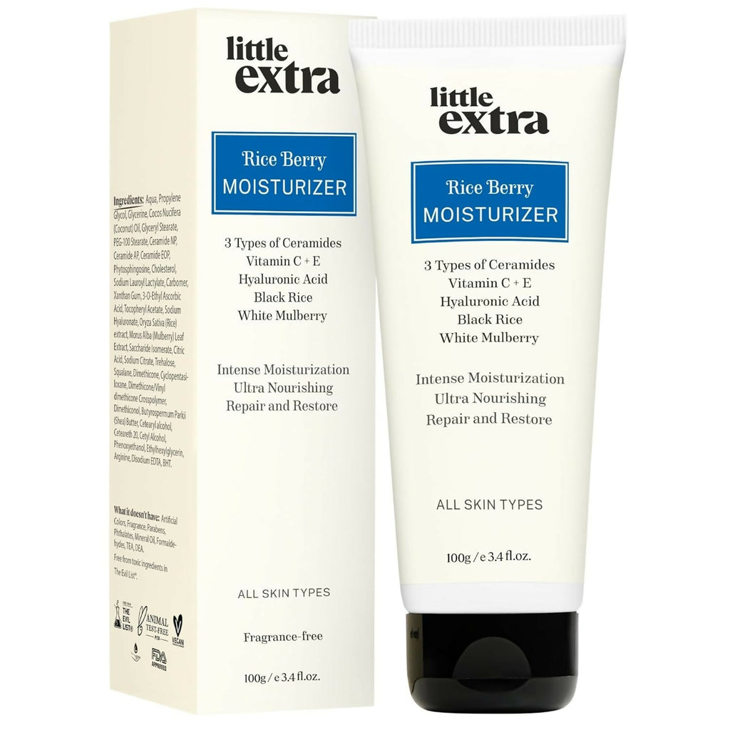 Little Extra Rice Berry Face Moisturizer, Lightweight & Non-Sticky for Glowing Skin, Brightening | Grocsy
